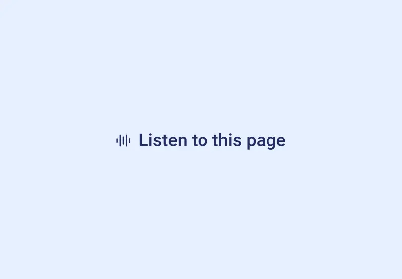 Illustration of the "Listen to this page" button with a small sound wave icon beside the text.