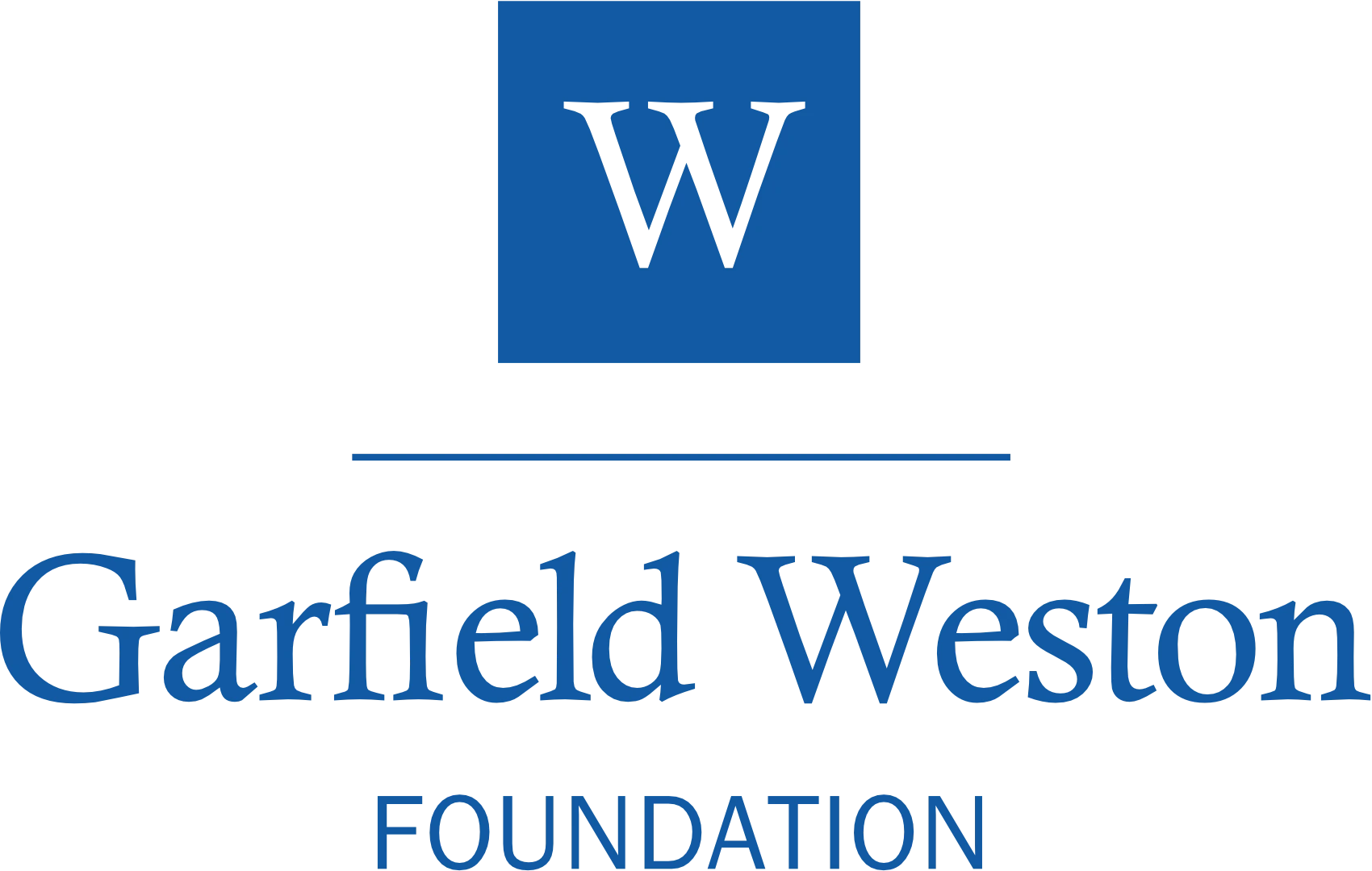 The Garfield Weston Foundation logo in blue.